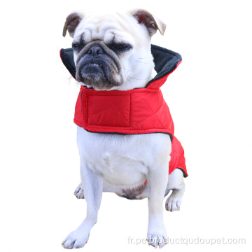 Manteau chaud pour chien en coton quadrillé